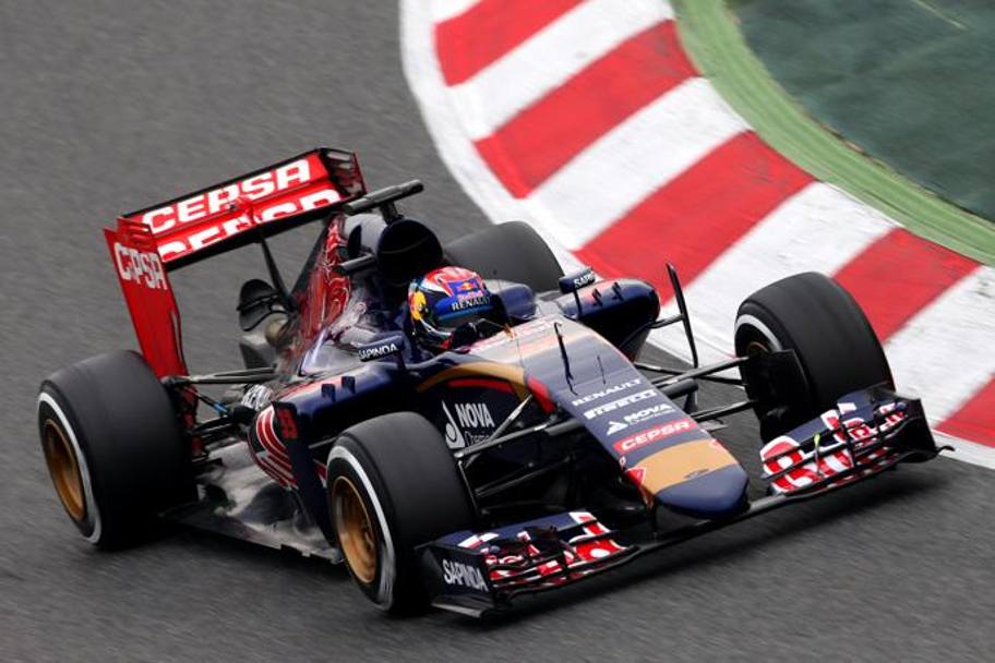 Max Verstappen, il pi veloce della mattina con la Toro Rosso. Getty Images